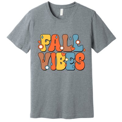 Fall Vibes Retro Groovy Cute Premium T-Shirt