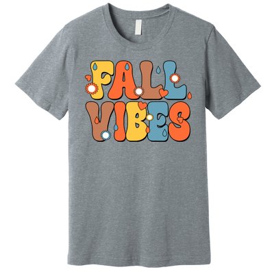 Fall Vibes Retro Groovy Cute Premium T-Shirt