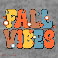 Fall Vibes Retro Groovy Cute Premium T-Shirt