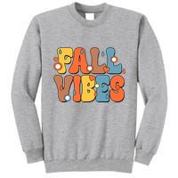 Fall Vibes Retro Groovy Cute Tall Sweatshirt