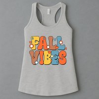 Fall Vibes Retro Groovy Cute Womens Tank Top