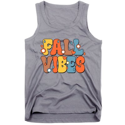 Fall Vibes Retro Groovy Cute Tank Top