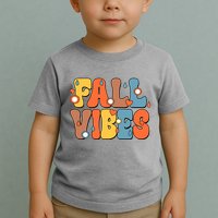 Fall Vibes Retro Groovy Cute Toddler T-Shirt