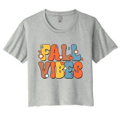 Fall Vibes Retro Groovy Cute Crop Top