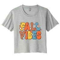 Fall Vibes Retro Groovy Cute Crop Top