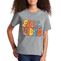 Fall Vibes Retro Groovy Cute Kids T-Shirt