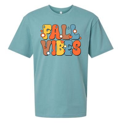 Fall Vibes Retro Groovy Cute Sueded Cloud Jersey T-Shirt