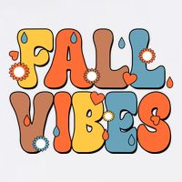 Fall Vibes Retro Groovy Cute Garment-Dyed Sweatshirt