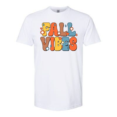 Fall Vibes Retro Groovy Cute Softstyle® CVC T-Shirt