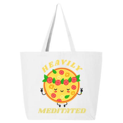 Funny Vintage Retro Heavily Meditated Pizza Gift 25L Jumbo Tote