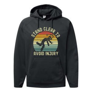 Funny Virtual Reality Vr Stay Clear To Avoid Injury Performance Fleece Hoodie