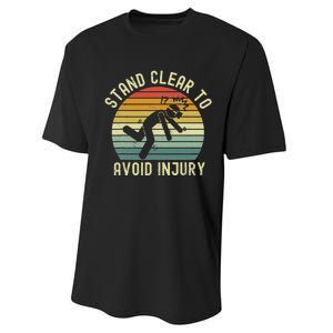 Funny Virtual Reality Vr Stay Clear To Avoid Injury Performance Sprint T-Shirt