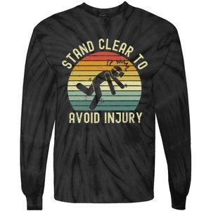 Funny Virtual Reality Vr Stay Clear To Avoid Injury Tie-Dye Long Sleeve Shirt