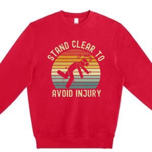 Funny Virtual Reality Vr Stay Clear To Avoid Injury Premium Crewneck Sweatshirt