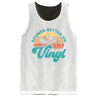 Funny Vinyl Record Quotes Sounds Better On Vinyl Mesh Reversible Basketball Jersey Tank