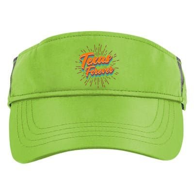 Funny Vintage Retro Starburst Texas Forever Adult Drive Performance Visor