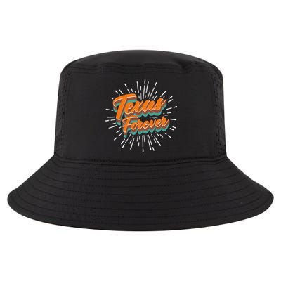 Funny Vintage Retro Starburst Texas Forever Cool Comfort Performance Bucket Hat