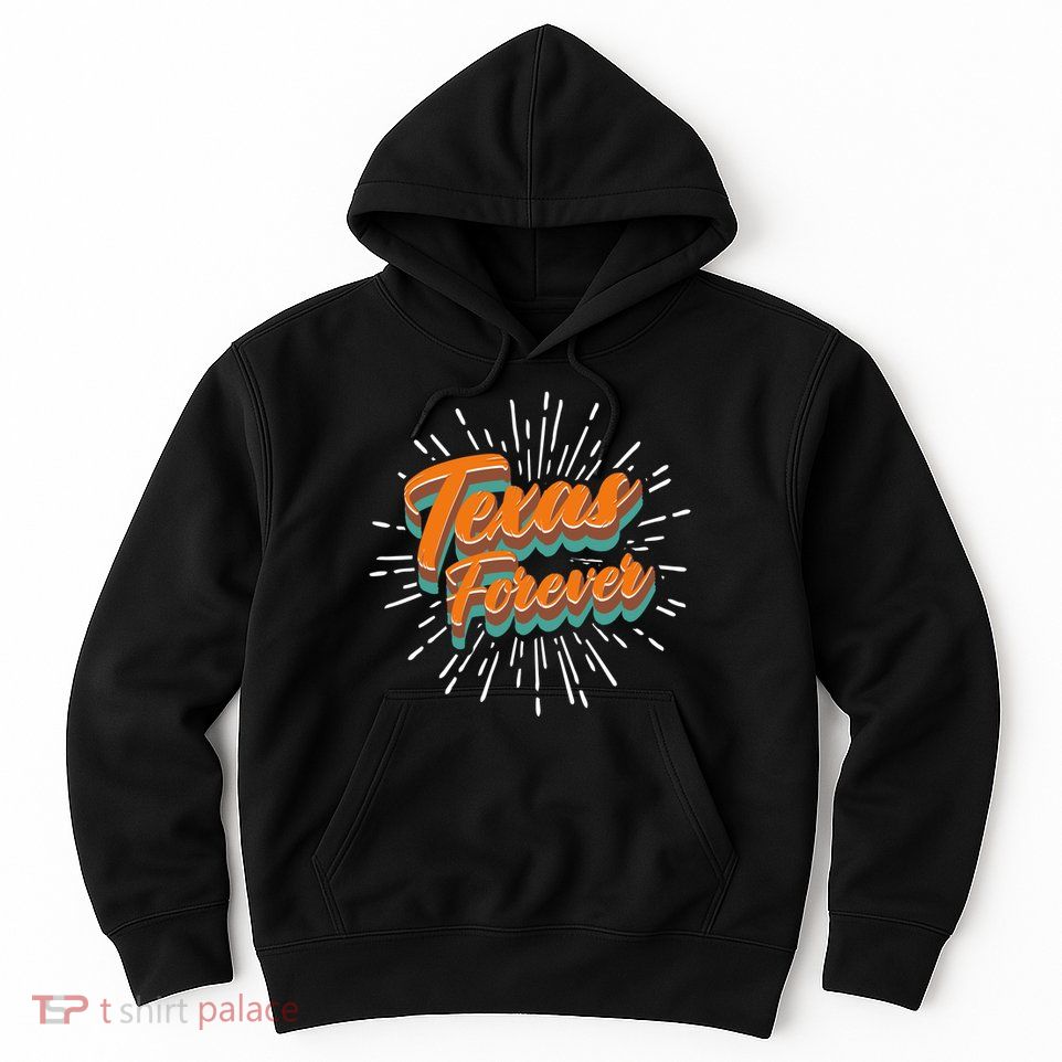 Funny Vintage Retro Starburst Texas Forever Hoodie