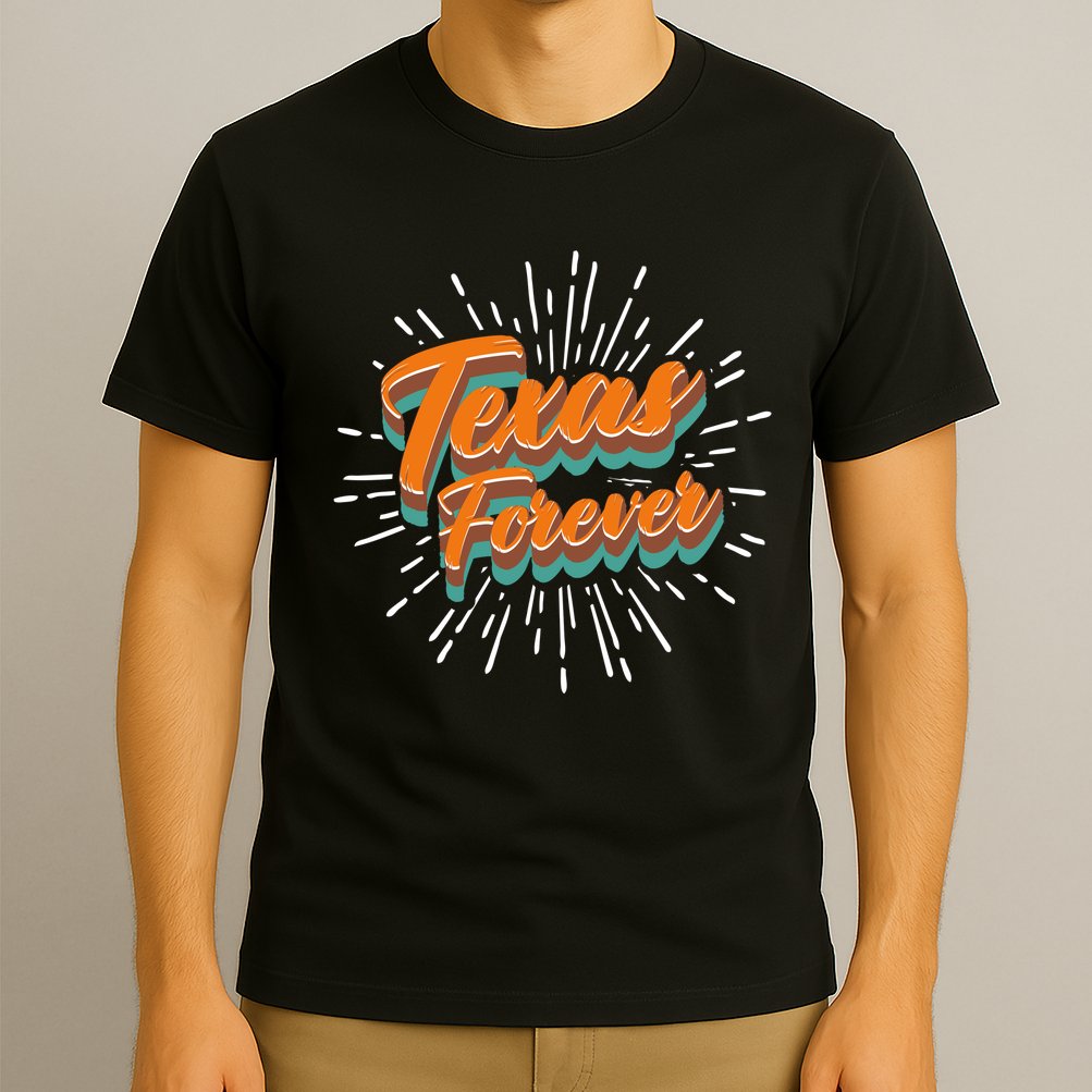 Funny Vintage Retro Starburst Texas Forever T-Shirt
