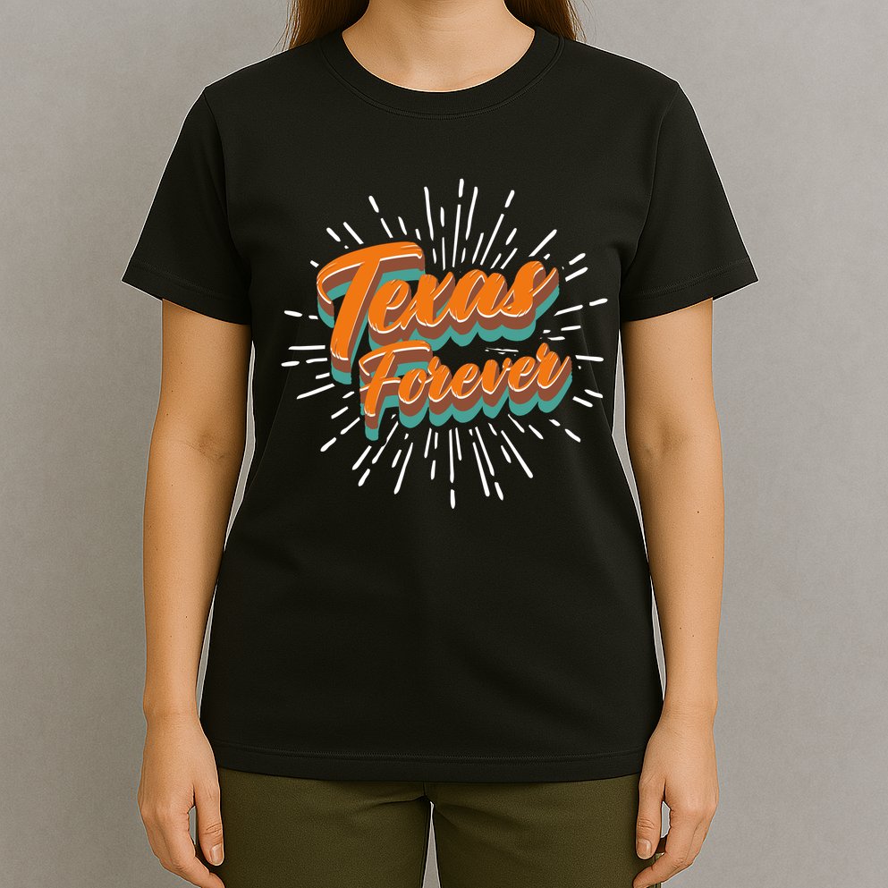 Funny Vintage Retro Starburst Texas Forever T-Shirt