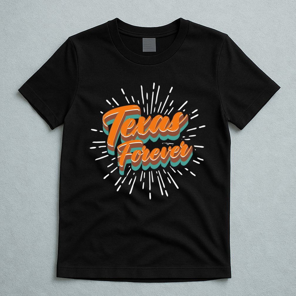 Funny Vintage Retro Starburst Texas Forever T-Shirt
