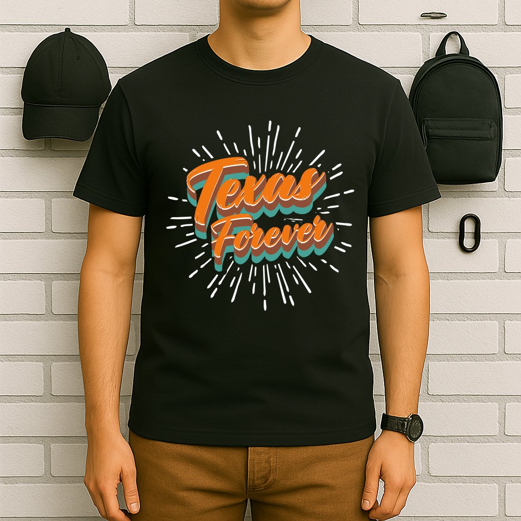 Funny Vintage Retro Starburst Texas Forever T-Shirt