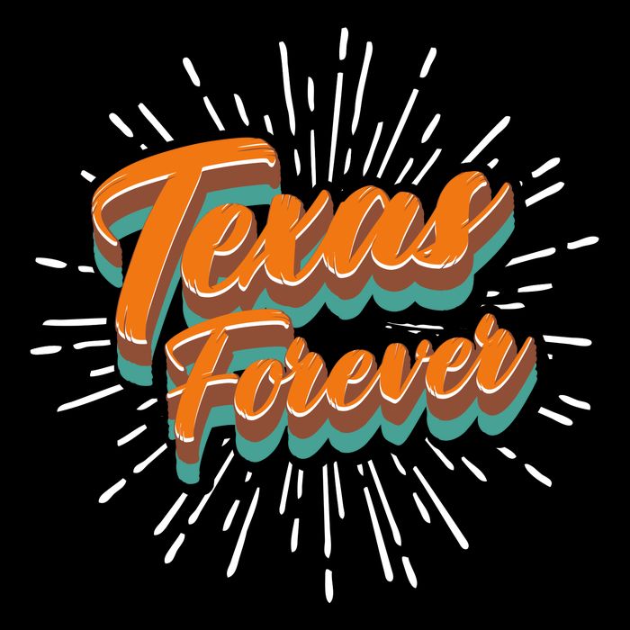 Funny Vintage Retro Starburst Texas Forever T-Shirt