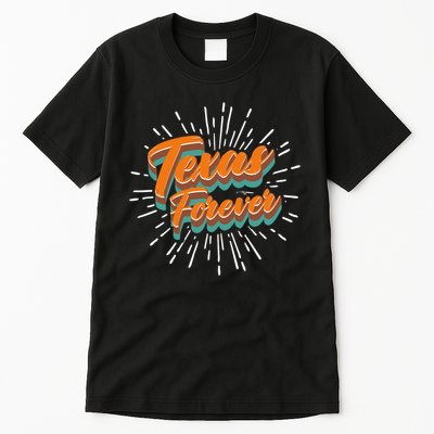 Funny Vintage Retro Starburst Texas Forever Tall T-Shirt