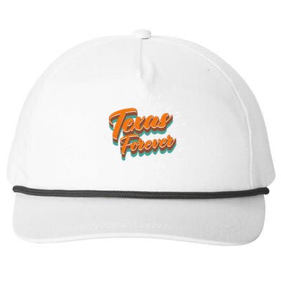 Funny Vintage Retro Starburst Texas Forever Snapback Five-Panel Rope Hat