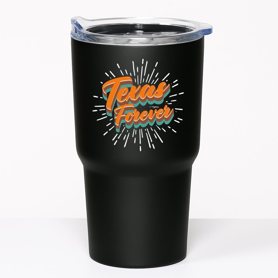 Funny Vintage Retro Starburst Texas Forever Tumbler