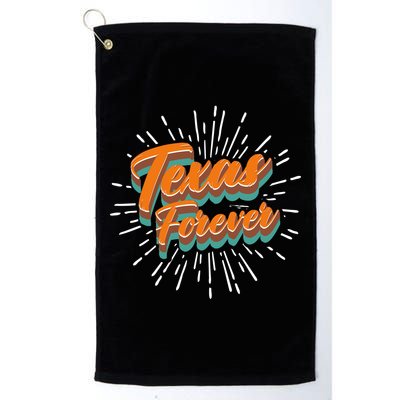 Funny Vintage Retro Starburst Texas Forever Golf Towel