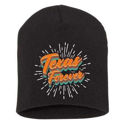 Funny Vintage Retro Starburst Texas Forever Short Acrylic Beanie
