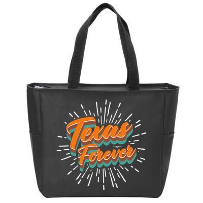 Funny Vintage Retro Starburst Texas Forever Zip Tote Bag