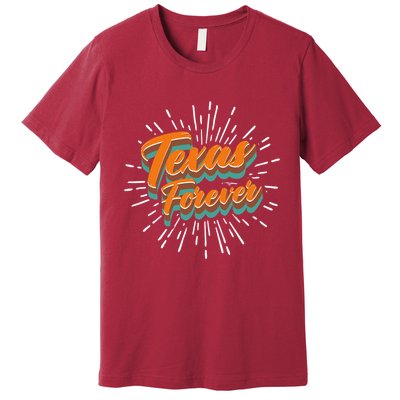 Funny Vintage Retro Starburst Texas Forever Premium T-Shirt