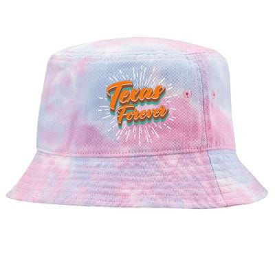 Funny Vintage Retro Starburst Texas Forever Tie-Dyed Bucket Hat