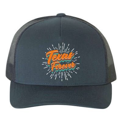 Funny Vintage Retro Starburst Texas Forever Yupoong Adult 5-Panel Trucker Hat