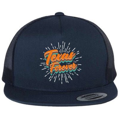 Funny Vintage Retro Starburst Texas Forever Flat Bill Trucker Hat