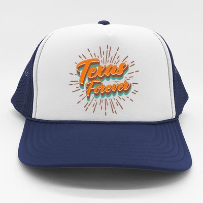 Funny Vintage Retro Starburst Texas Forever Trucker Hat