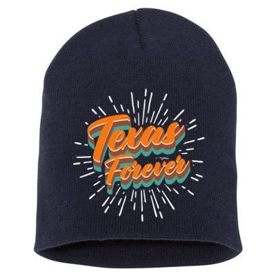 Funny Vintage Retro Starburst Texas Forever Short Acrylic Beanie