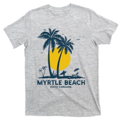 Family Vacation Retro Sunset South Carolina Myrtle Beach T-Shirt