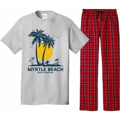 Family Vacation Retro Sunset South Carolina Myrtle Beach Pajama Set