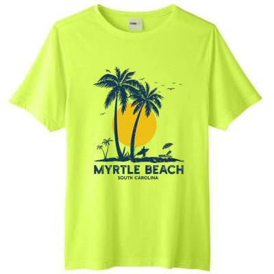 Family Vacation Retro Sunset South Carolina Myrtle Beach Tall Fusion ChromaSoft Performance T-Shirt