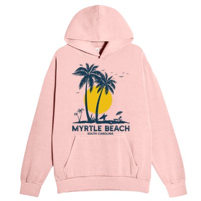 Family Vacation Retro Sunset South Carolina Myrtle Beach Urban Pullover Hoodie