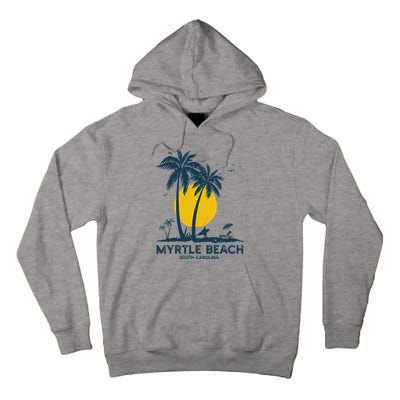 Family Vacation Retro Sunset South Carolina Myrtle Beach Tall Hoodie