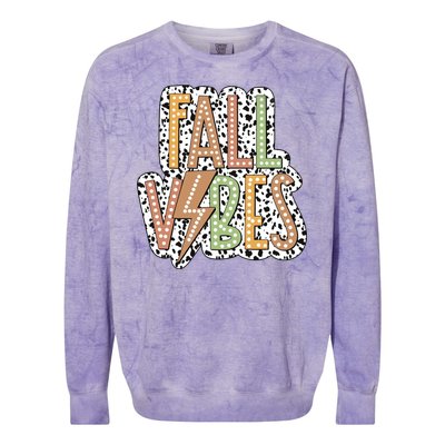 Fall Vibes Retro Autumn Patterns Colorblast Crewneck Sweatshirt