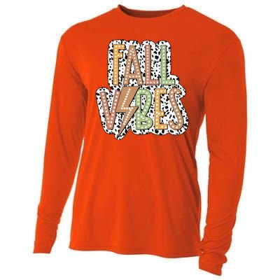 Fall Vibes Retro Autumn Patterns Cooling Performance Long Sleeve Crew