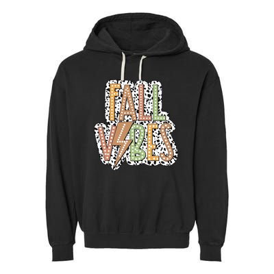 Fall Vibes Retro Autumn Patterns Garment-Dyed Fleece Hoodie