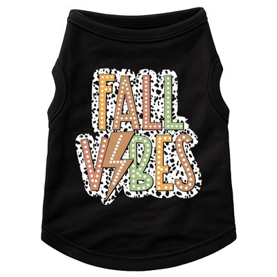 Fall Vibes Retro Autumn Patterns Doggie Tank