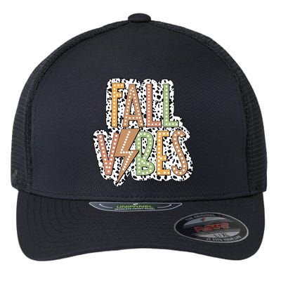 Fall Vibes Retro Autumn Patterns Flexfit Unipanel Trucker Cap