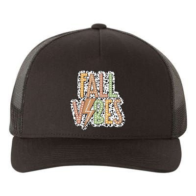 Fall Vibes Retro Autumn Patterns Yupoong Adult 5-Panel Trucker Hat